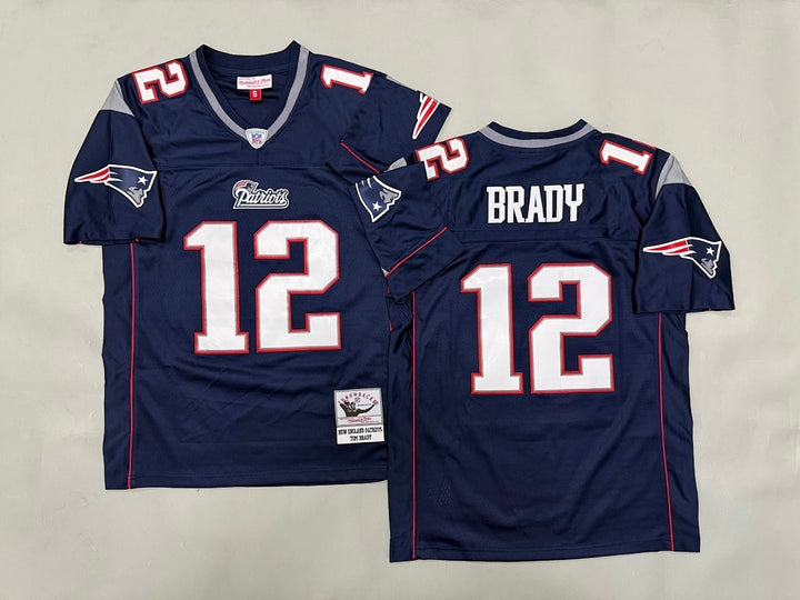 Tom Brady New England Patriots Navy Official NFL Mitchell & Ness Jersey