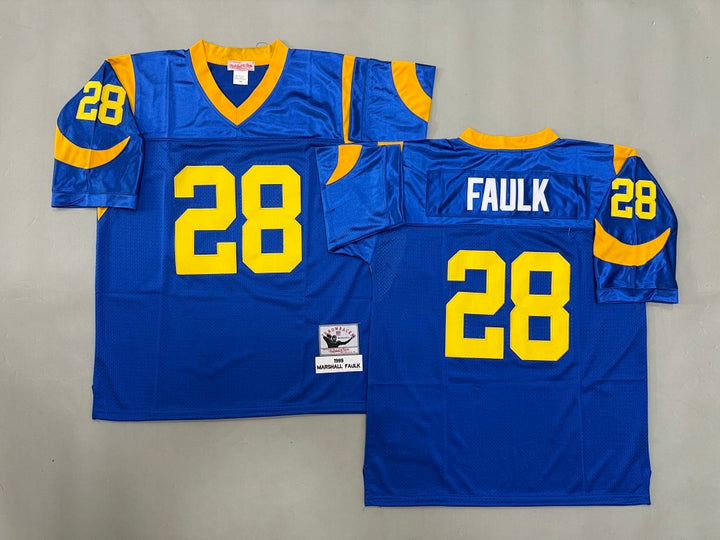 Marshall Faulk Los Angeles Rams 1999 Official NFL Mitchell & Ness Jersey